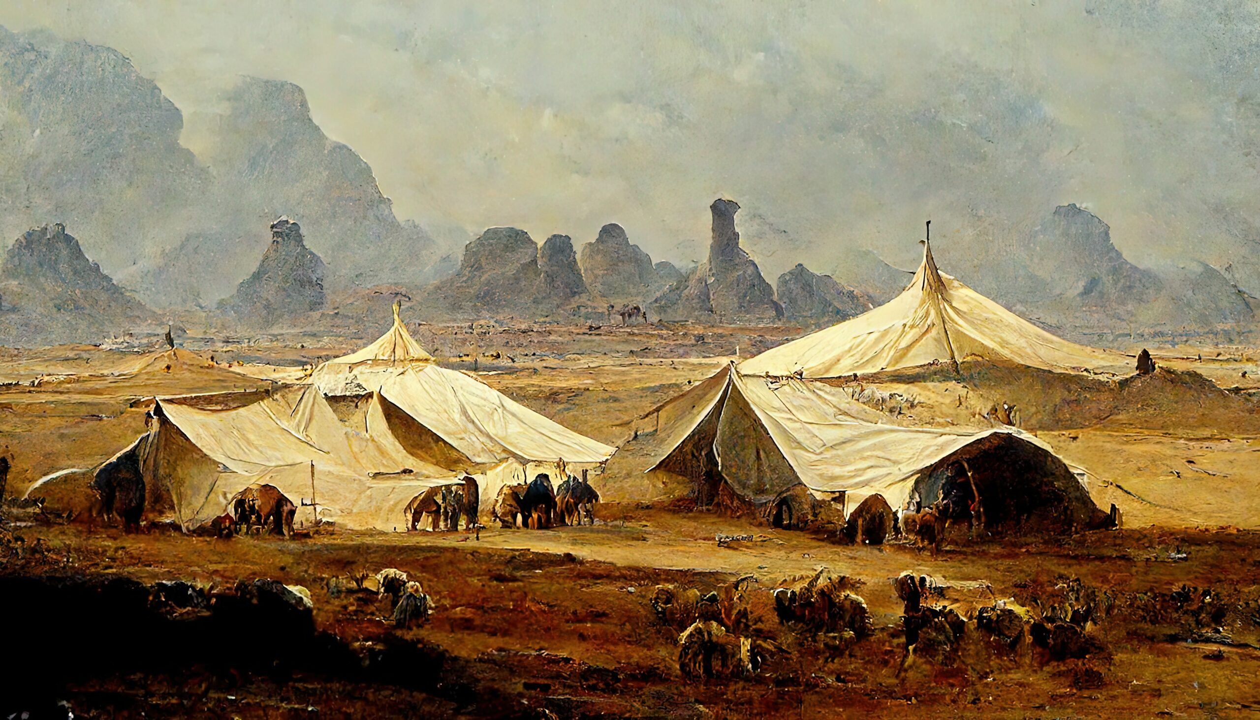 Bedou in tents